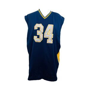 Club Athlete Men’s Jersey Shirt Blue Michigan Wolverines Don Alleson Size 3XL